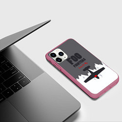 Чехол iPhone 11 Pro матовый Foo Fighters: Learn to fly, цвет: 3D-малиновый — фото 2