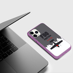 Чехол iPhone 11 Pro матовый Foo Fighters: Learn to fly, цвет: 3D-фиолетовый — фото 2