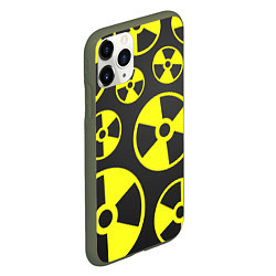 Чехол iPhone 11 Pro матовый Радиация, цвет: 3D-темно-зеленый — фото 2