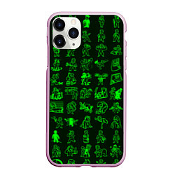 Чехол iPhone 11 Pro матовый Персонажи Fallout, цвет: 3D-розовый