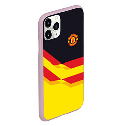 Чехол iPhone 11 Pro матовый Manchester United, цвет: 3D-розовый — фото 2