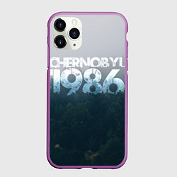 Чехол iPhone 11 Pro матовый Чернобыль 1986, цвет: 3D-фиолетовый
