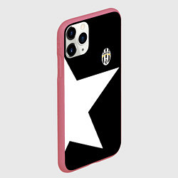 Чехол iPhone 11 Pro матовый FC Juventus: Star, цвет: 3D-малиновый — фото 2