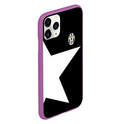 Чехол iPhone 11 Pro матовый FC Juventus: Star, цвет: 3D-фиолетовый — фото 2