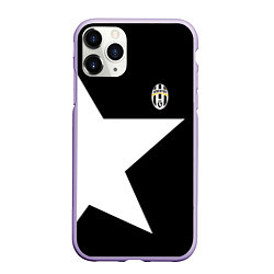 Чехол iPhone 11 Pro матовый FC Juventus: Star, цвет: 3D-светло-сиреневый