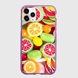 Чехол iPhone 11 Pro матовый Candy Summer, цвет: 3D-фиолетовый
