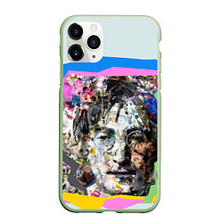 Чехол iPhone 11 Pro матовый John Lennon: Abstraction, цвет: 3D-салатовый