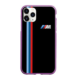 Чехол iPhone 11 Pro матовый BMW BLACK COLLECTION БМВ, цвет: 3D-фиолетовый