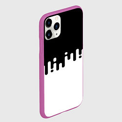Чехол iPhone 11 Pro матовый Чёрно-белый узор, цвет: 3D-фиолетовый — фото 2