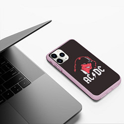 Чехол iPhone 11 Pro матовый AC/DC Devil, цвет: 3D-розовый — фото 2