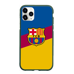 Чехол iPhone 11 Pro матовый FC Barcelona 2018 Colors, цвет: 3D-темно-зеленый