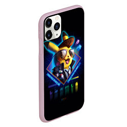 Чехол iPhone 11 Pro матовый Retro Pikachu, цвет: 3D-розовый — фото 2