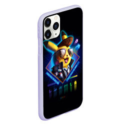Чехол iPhone 11 Pro матовый Retro Pikachu, цвет: 3D-светло-сиреневый — фото 2