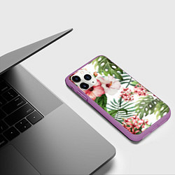 Чехол iPhone 11 Pro матовый Таинственный остров, цвет: 3D-фиолетовый — фото 2