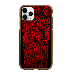 Чехол iPhone 11 Pro матовый Унисекс / Красные розы
