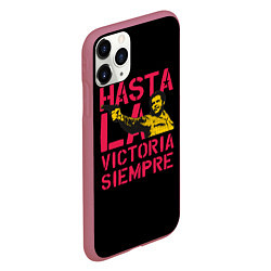 Чехол iPhone 11 Pro матовый Hasta La Victoria Siempre, цвет: 3D-малиновый — фото 2