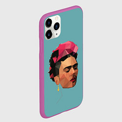 Чехол iPhone 11 Pro матовый Фрида, цвет: 3D-фиолетовый — фото 2