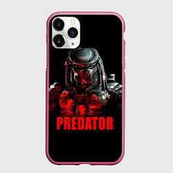 Чехол iPhone 11 Pro матовый Iron Predator, цвет: 3D-малиновый
