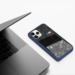 Чехол iPhone 11 Pro матовый BMW: Black Design, цвет: 3D-тёмно-синий — фото 2