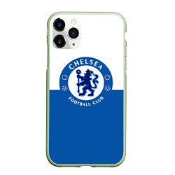 Чехол iPhone 11 Pro матовый Chelsea FC: Duo Color, цвет: 3D-салатовый