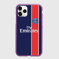 Чехол iPhone 11 Pro матовый FC PSG: Original, цвет: 3D-фиолетовый