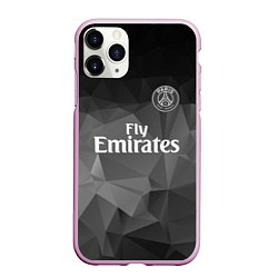 Чехол iPhone 11 Pro матовый PSG FC: Polygons 2018, цвет: 3D-розовый