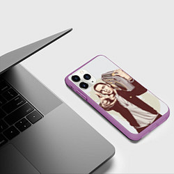 Чехол iPhone 11 Pro матовый Eminem: Street Music, цвет: 3D-фиолетовый — фото 2