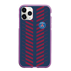 Чехол iPhone 11 Pro матовый FC PSG: Creative, цвет: 3D-фиолетовый
