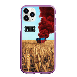 Чехол iPhone 11 Pro матовый PUBG Box, цвет: 3D-фиолетовый