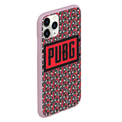 Чехол iPhone 11 Pro матовый PUBG: Red Pattern, цвет: 3D-розовый — фото 2