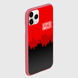 Чехол iPhone 11 Pro матовый PUBG: City Blood, цвет: 3D-малиновый — фото 2
