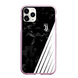 Чехол iPhone 11 Pro матовый FC Juventus: Abstract, цвет: 3D-розовый