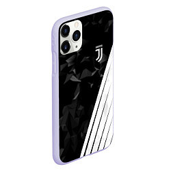 Чехол iPhone 11 Pro матовый FC Juventus: Abstract, цвет: 3D-светло-сиреневый — фото 2