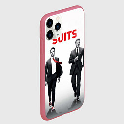 Чехол iPhone 11 Pro матовый Suits, цвет: 3D-малиновый — фото 2