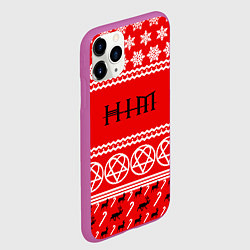 Чехол iPhone 11 Pro матовый Праздничный HIM, цвет: 3D-фиолетовый — фото 2