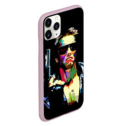 Чехол iPhone 11 Pro матовый Terminator Art, цвет: 3D-розовый — фото 2