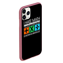 Чехол iPhone 11 Pro матовый Ed Sheeran: I hate math, цвет: 3D-малиновый — фото 2