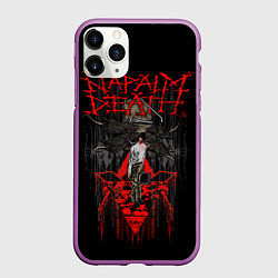 Чехол iPhone 11 Pro матовый Napalm Death, цвет: 3D-фиолетовый