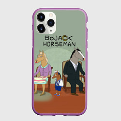 Чехол iPhone 11 Pro матовый BoJack Horseman, цвет: 3D-фиолетовый