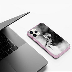Чехол iPhone 11 Pro матовый Jah Khalib: Black mist, цвет: 3D-розовый — фото 2