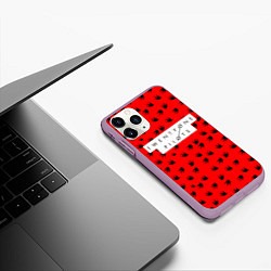 Чехол iPhone 11 Pro матовый 21 Pilots: Red Style, цвет: 3D-сиреневый — фото 2