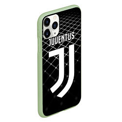 Чехол iPhone 11 Pro матовый FC Juventus: Black Lines, цвет: 3D-салатовый — фото 2