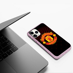 Чехол iPhone 11 Pro матовый FC MU: Red Lines, цвет: 3D-розовый — фото 2