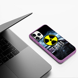 Чехол iPhone 11 Pro матовый STALKER - ТИМУР, цвет: 3D-фиолетовый — фото 2
