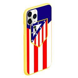 Чехол iPhone 11 Pro матовый FC Atletico Madrid, цвет: 3D-желтый — фото 2