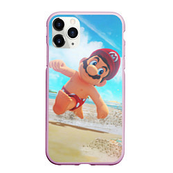 Чехол iPhone 11 Pro матовый Super Mario Summer Odyssey, цвет: 3D-розовый