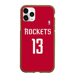 Чехол iPhone 11 Pro матовый Rockets: Houston 13, цвет: 3D-коричневый