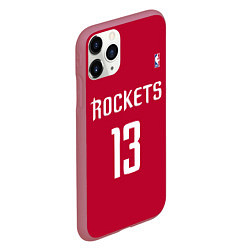 Чехол iPhone 11 Pro матовый Rockets: Houston 13, цвет: 3D-малиновый — фото 2