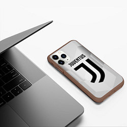 Чехол iPhone 11 Pro матовый FC Juventus: Silver Original, цвет: 3D-коричневый — фото 2