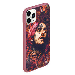 Чехол iPhone 11 Pro матовый Lil Peep: Cry baby, цвет: 3D-малиновый — фото 2